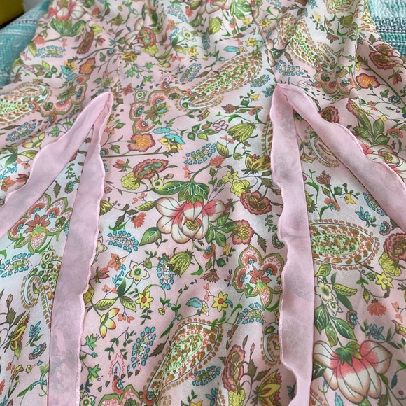 No Boundaries Paisley Festival Coquette Cottagecore Maxi Slip Skirt Size MD - Picture 12 of 12